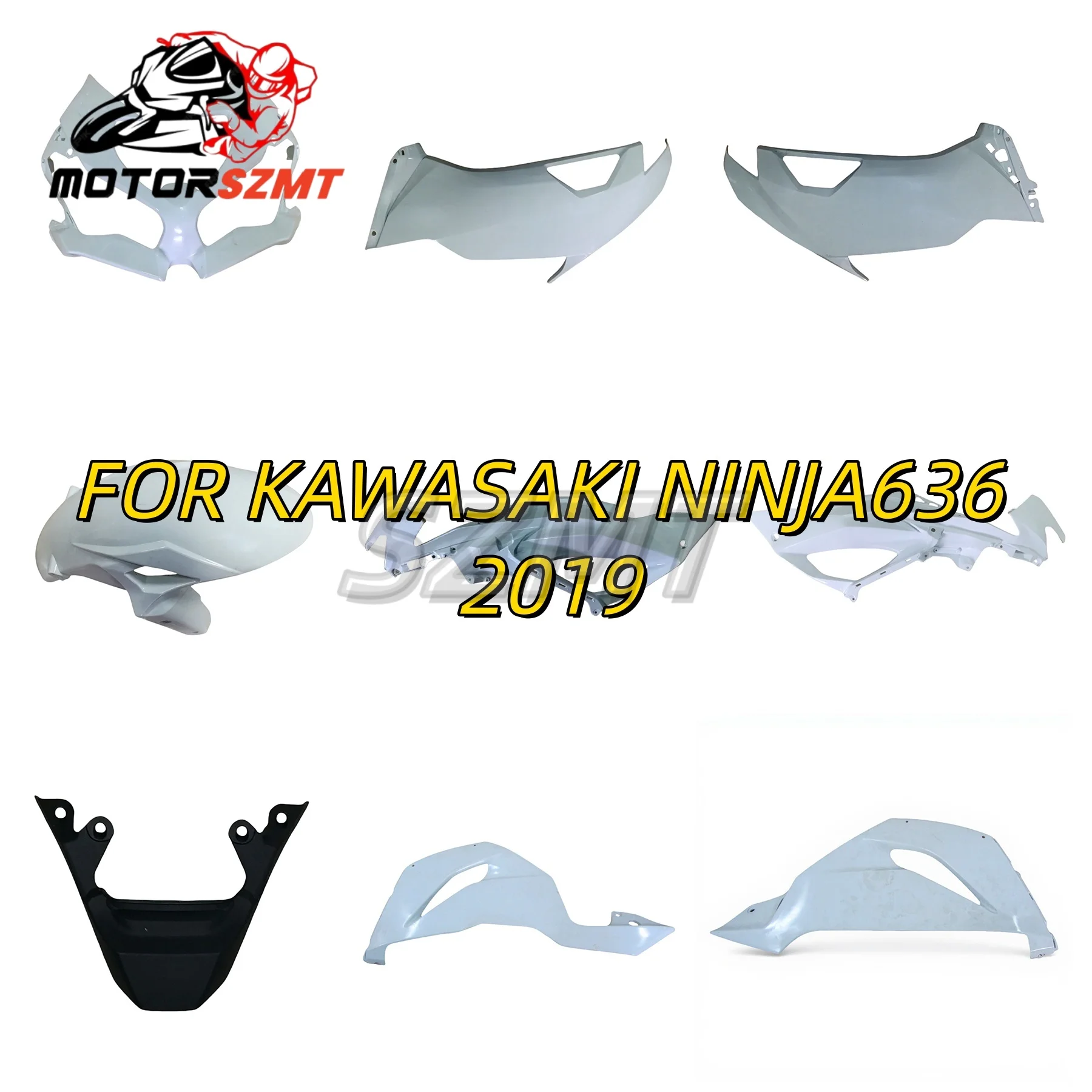 Pack left right tail behind Side panel Injection Bright matte black Motorcycle For  ZX 6R 636 2019 Bodywork Fairing 2020 2021