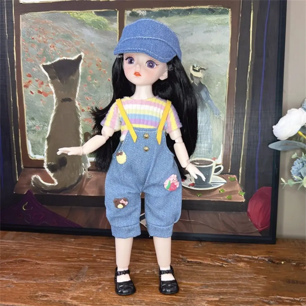 1 Set 1/6 SD 30cm with Clothes Long Hair Multi-style Dress Up Attractive Eyes Elegant Makeup Ball Joint Birthday Gift