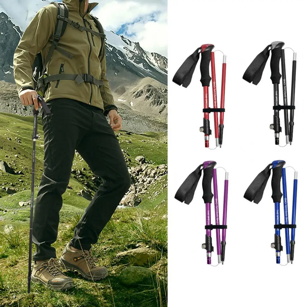 Folding Trekking Poles Adjustable Height Trekking Poles Durable Lightweight Collapsible Trekking Pole for Women Men for Hiking