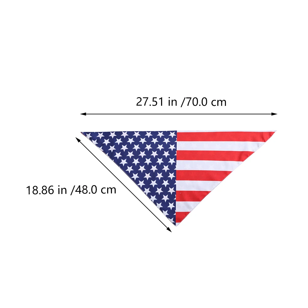 

American Flag Headscarf Dog Bandana for Dogs Bibs Collar Pet Cool Polyester Decorations