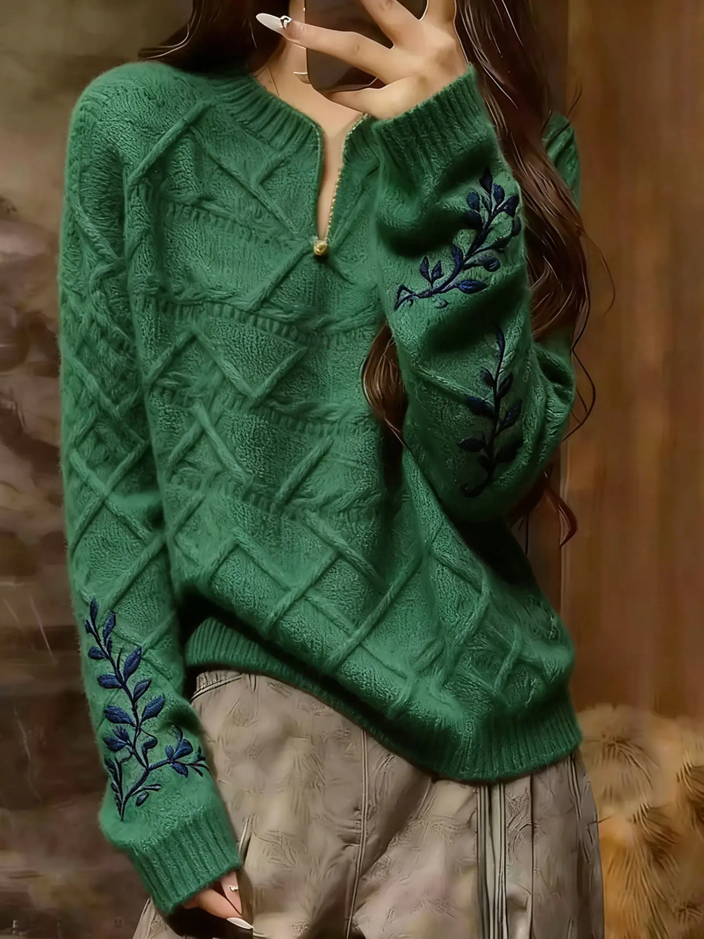 

Уникальный вязаный свитер в корейском стиле, весна 2026, женский, премиум-класса, легкий, роскошный, элегантный, шикарный топ