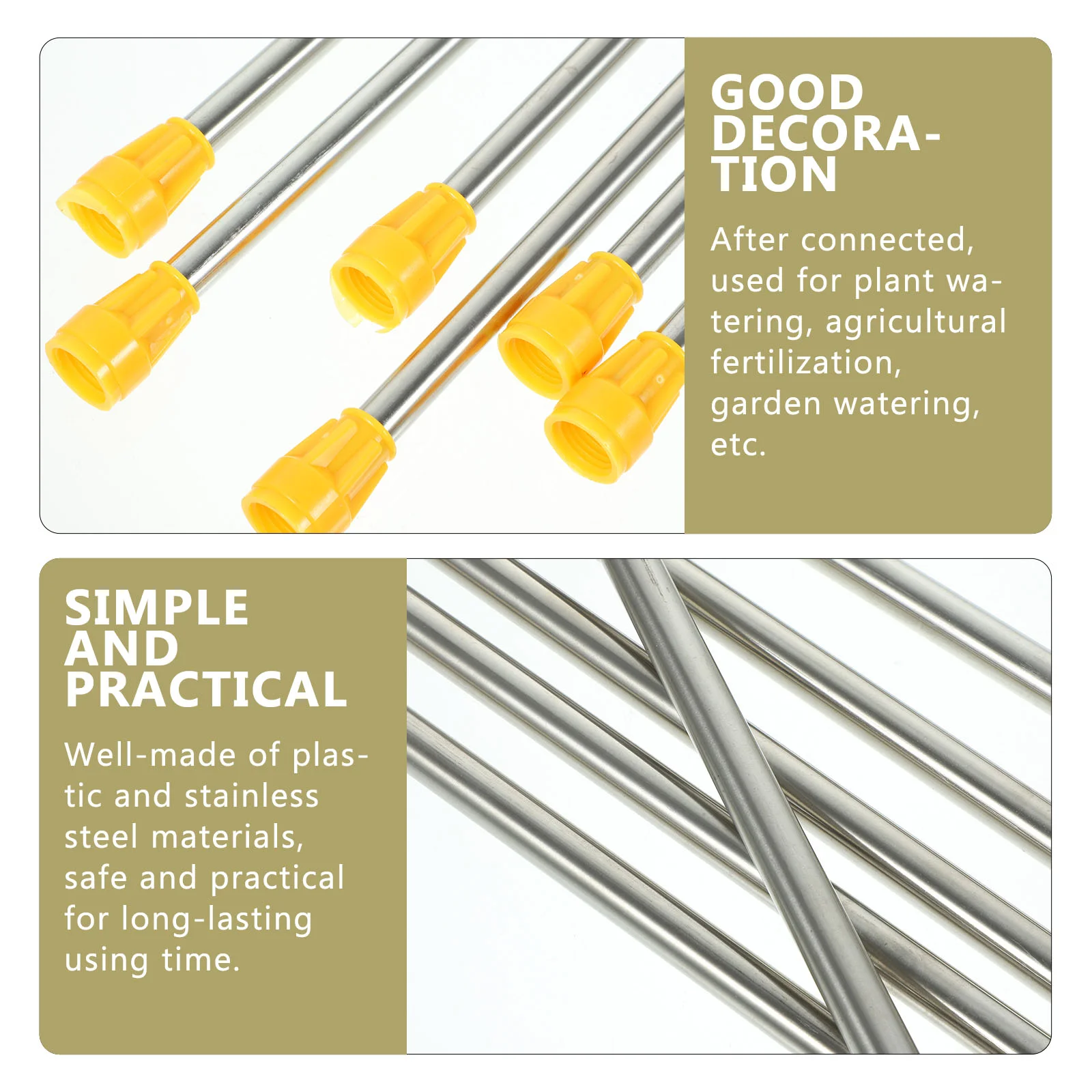 Varita de extensión de pulverización, accesorios para pulverizador, manguera de pluma de acero inoxidable, varilla recargable