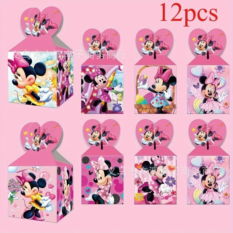 12 قطعة ميكي ماوس حفلة عيد ميلاد الحسنات ملصقات Stamps صفعة أساور المفاتيح أكياس الهدايا أكياس اللعب لصالح أكياس الطرف #2