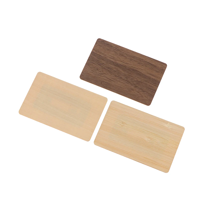 Wooden Blank NFC Card 13.56MHZ RFID Tag 504Bytes 215Ntag Chip Membership Contactless Social Recognition Lasercard