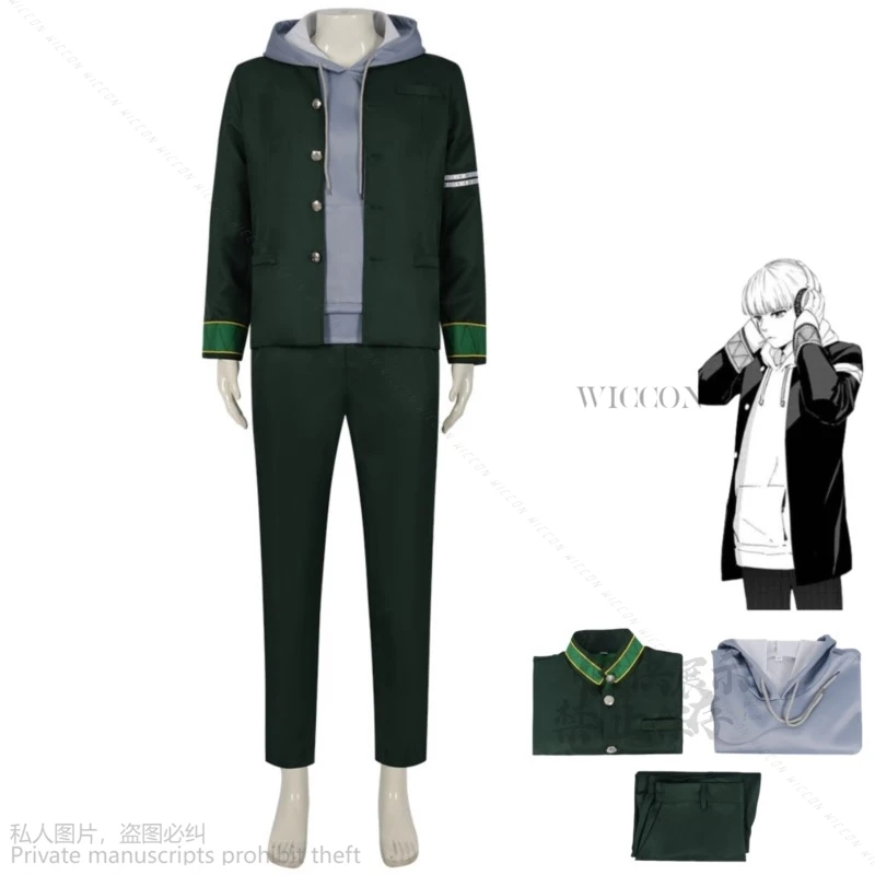 Ren Kaji Cosplay Anime Wind Breaker Cos Costume Hoodies Coat Athletic Wear School DK Uniform Adult Man Carnival Christmas Suit