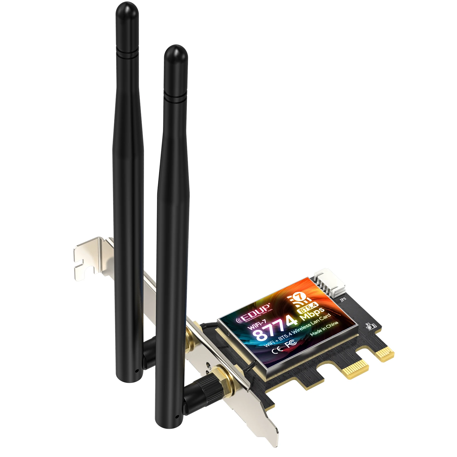 Imagem -02 - Edup-placa de Rede 8774mbps Wifi Bluetooth 5.4 2.4 6ghz Adaptador sem Fio Be200 Pcie Melhor Que Ax210 6e