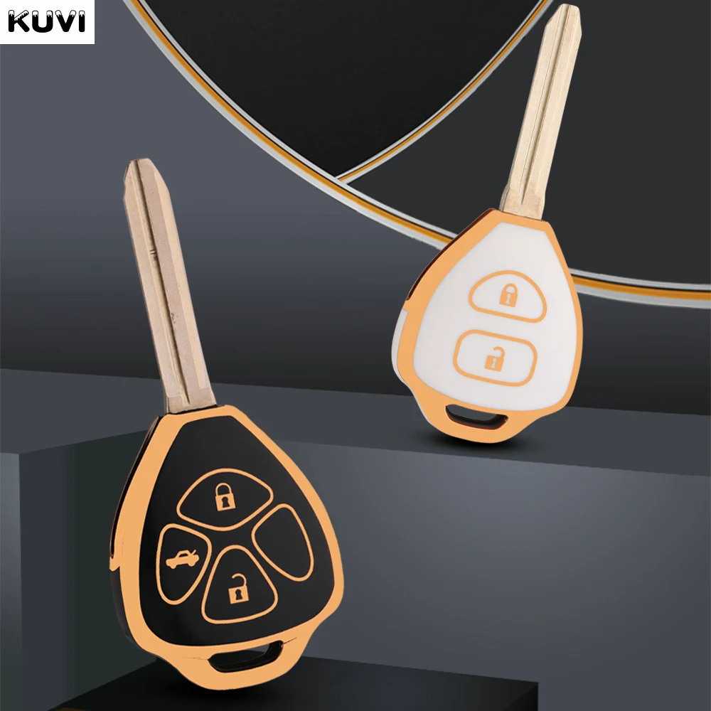 Mode TPU Auto Schlüssel Fall Abdeckung Shell Fob für Toyota Corolla Camry Reiz Rav4 Krone Avalon Venza Matrix Yaris 4 Läufer leere Tasche