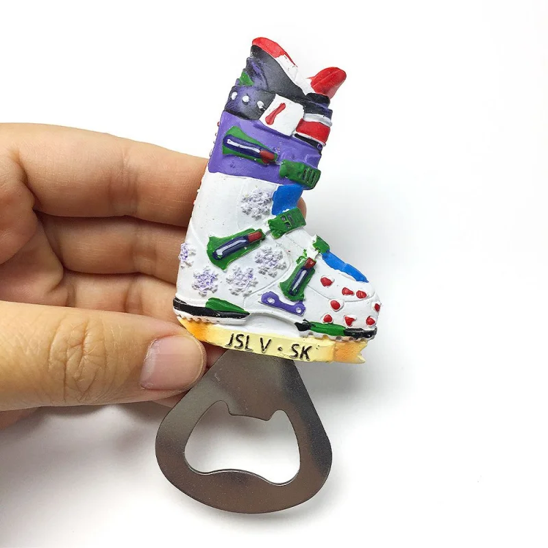 

Original Personalized Roller Skates Beer Bottle Opener Creative Magnetic Fridge Magnet Creative Travel Home Decoration Souvenir