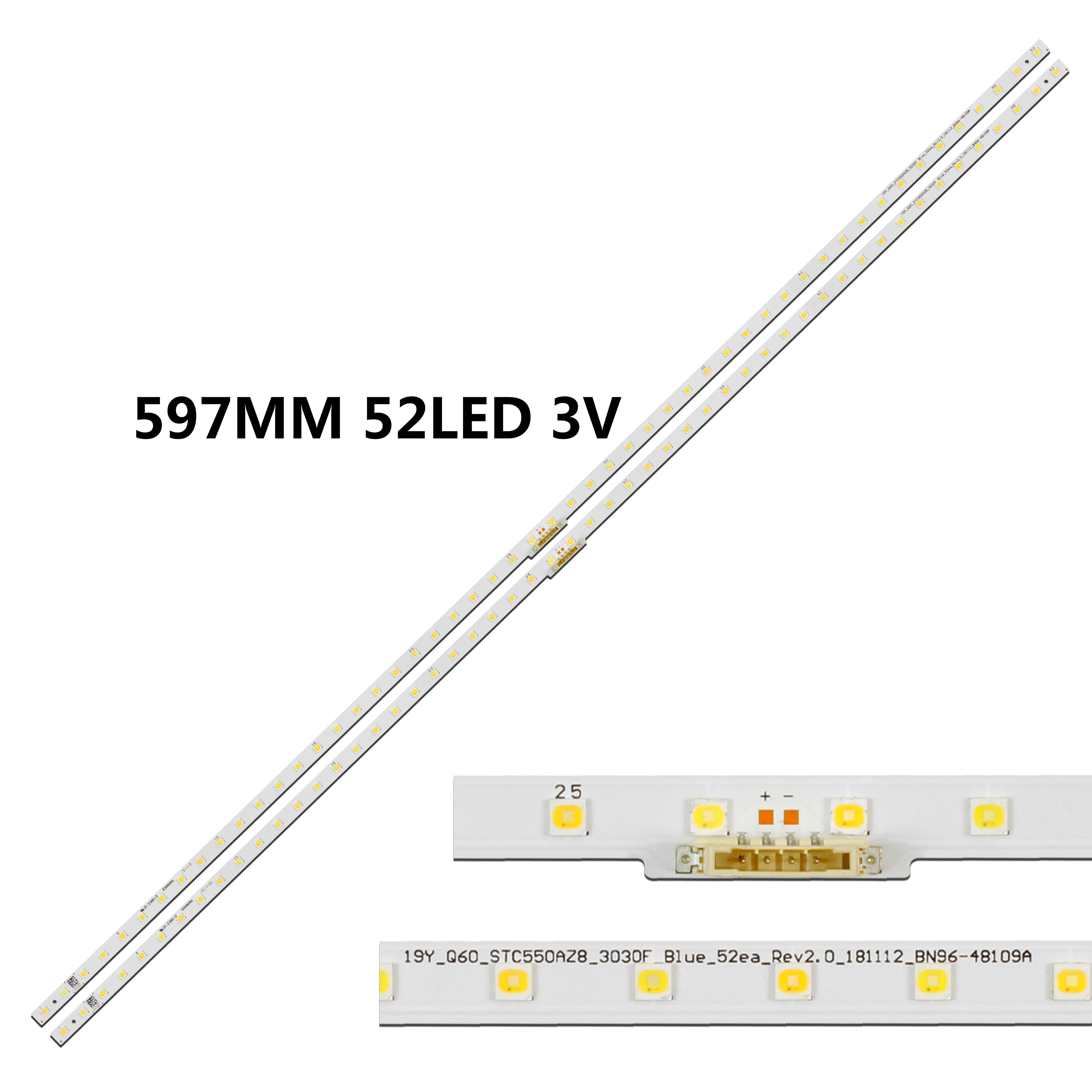

Новый 2 шт. 52 светодиода 597 мм V9Q6-550SM0-R0 для 55 дюймов QA55Q60RAK RAJ RAR RAS GQ55LS01BAU GQ55LS01TBU QA55LS01RAK QN55Q60R QB55R QA55Q60R