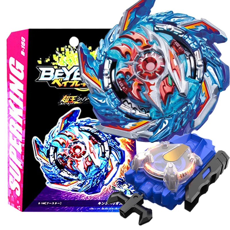 Box Set B-160 King Helios Super King B160 Spinning Top with Spark Launcher Box Kids Toys for Children