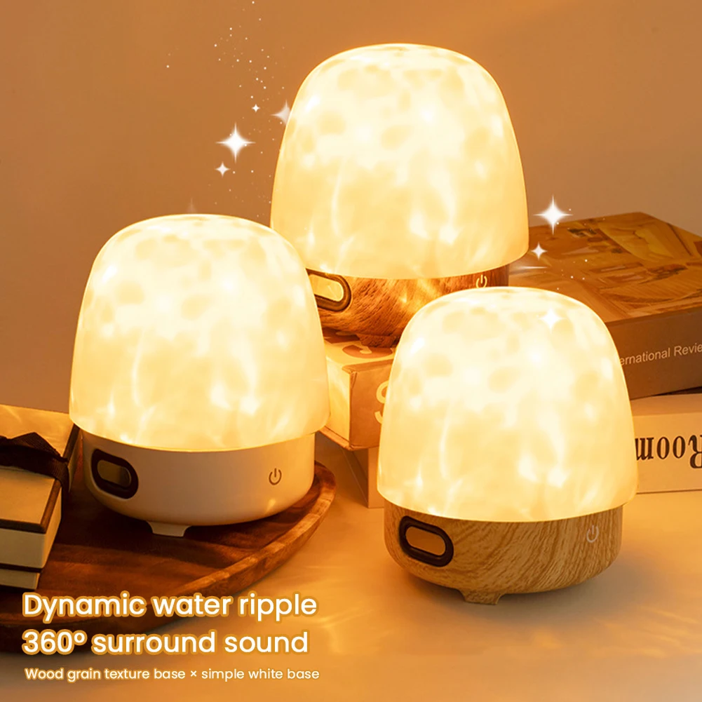 Ocean Wave Aurora Projector Light 16 Colors Ambient Night Light Remote Control Wireless Bluetooth Speaker Birthday Gift Room Dec