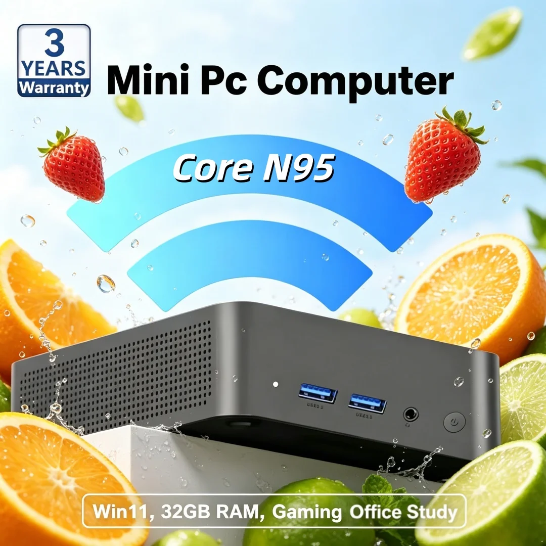 

Durable 4K HD Study Office PC Core N95 Elite MINI Computer 32GB Large Memory Windows 11 Pro 1TB 2TB SSD WIFI6 BT5.2