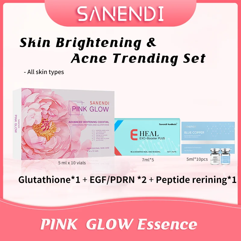 مجموعة Sanendi الرائجة لتفتيح البشرة الوردية المتوهجة + فيتامين C BB Glow Exo حل لمشاكل مجموعة العناية بالبشرة #6