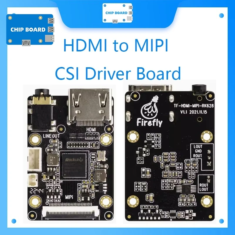 

TF-HDMI-MIPI-RK628 Плата драйвера HDMI в MIPI CSI Преобразователь видеосигнала 4K RK628D FIREFLY RK3588