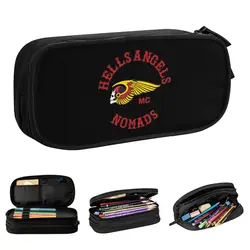 Fun Hells Angeles Pencil Cases Motorcycle Motor Pencilcases Pen Kids Large Storage Bags School Supplies Gifts Stationery