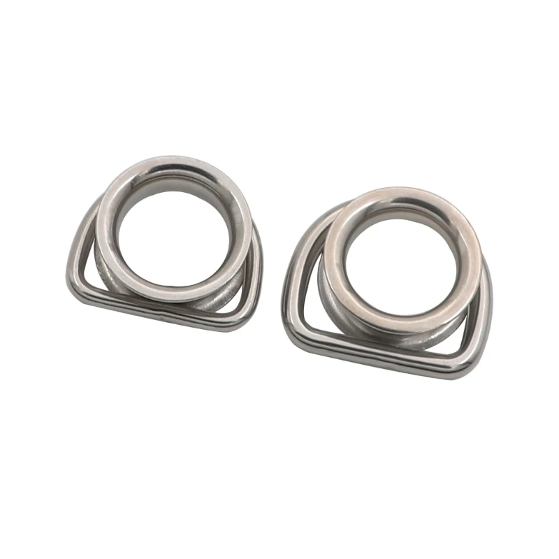 Terrassen-Sonnensegel-Hardware, Edelstahl-Kausch-Eck-D-Ringe, 2-teiliges Set für Außenabdeckungsverbindungen, verwenden Sie H8WE – Detail 1
