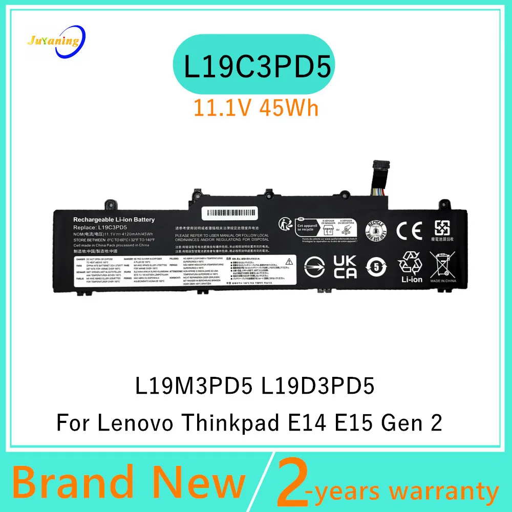 L19C3PD5 Laptop Battery For Lenovo ThinkPad E14 E15 Gen 2 3 (Type 20T6 20T8 20T7 20TA 20TB) series L19L3PD5 L19D3PD5 L19M3PD5