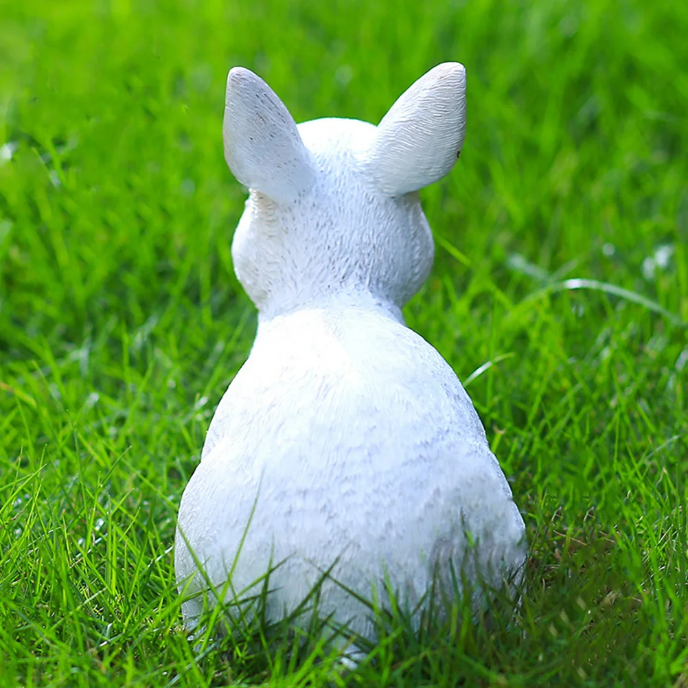 

Resin Rabbit Ornament Waterproof Desktop Garden Decoration Exquisite Small Bunny Creative Resin Animal Decor