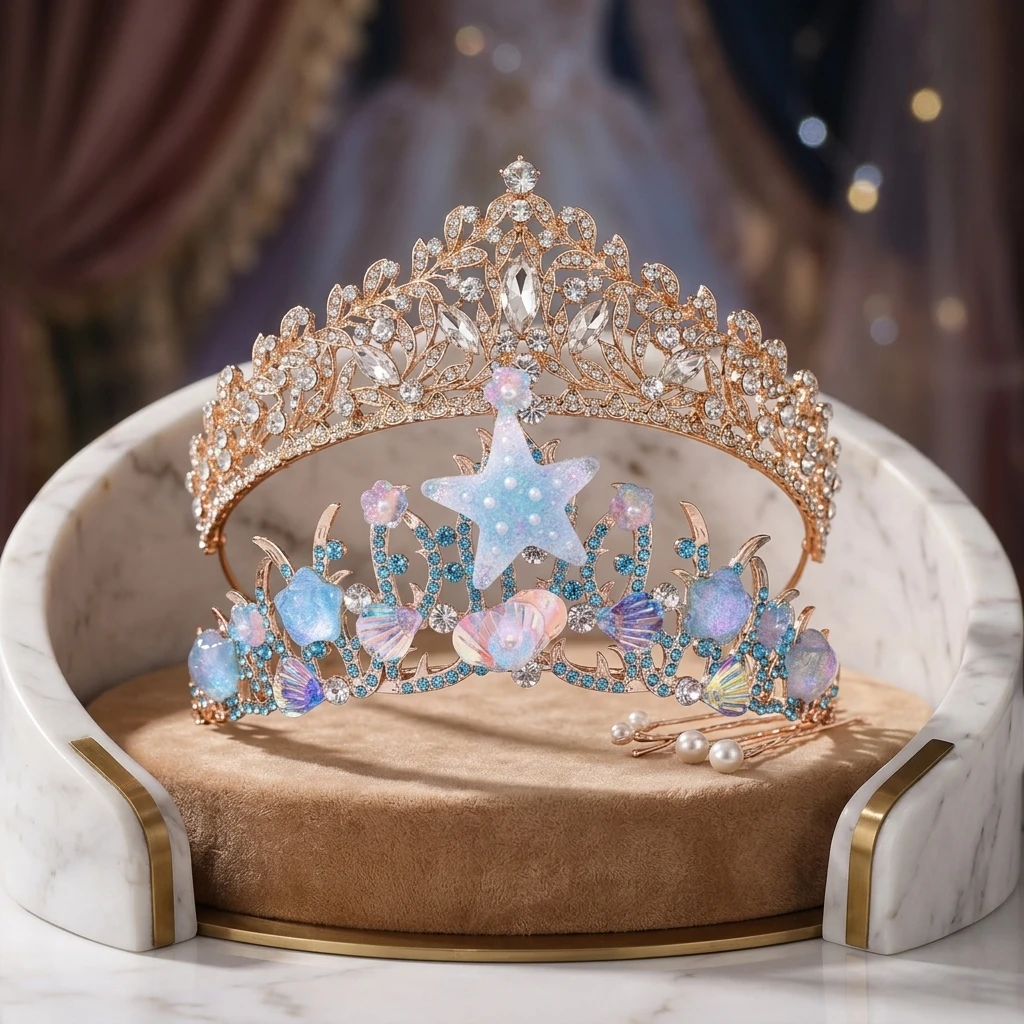 تاج عروس مرصع بالأحجار الكريمة - مراجعة Women'S Wedding Accessories وسعره