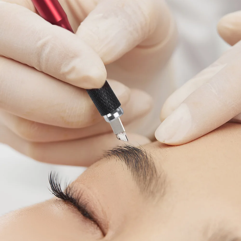 1 buah pena tato Microblading ringan multifungsi gaya Korea untuk mesin Makeup permanen pena Liner alis Manual