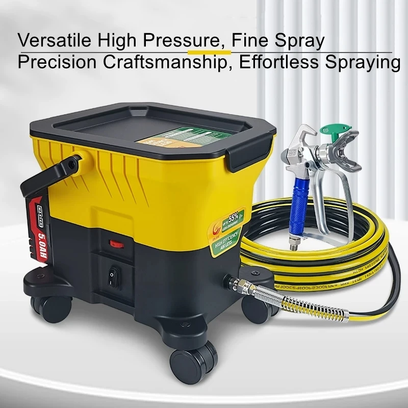Paint latex paint high-pressure airless spraying machine, lithium battery charging airless power can spray paint machine
