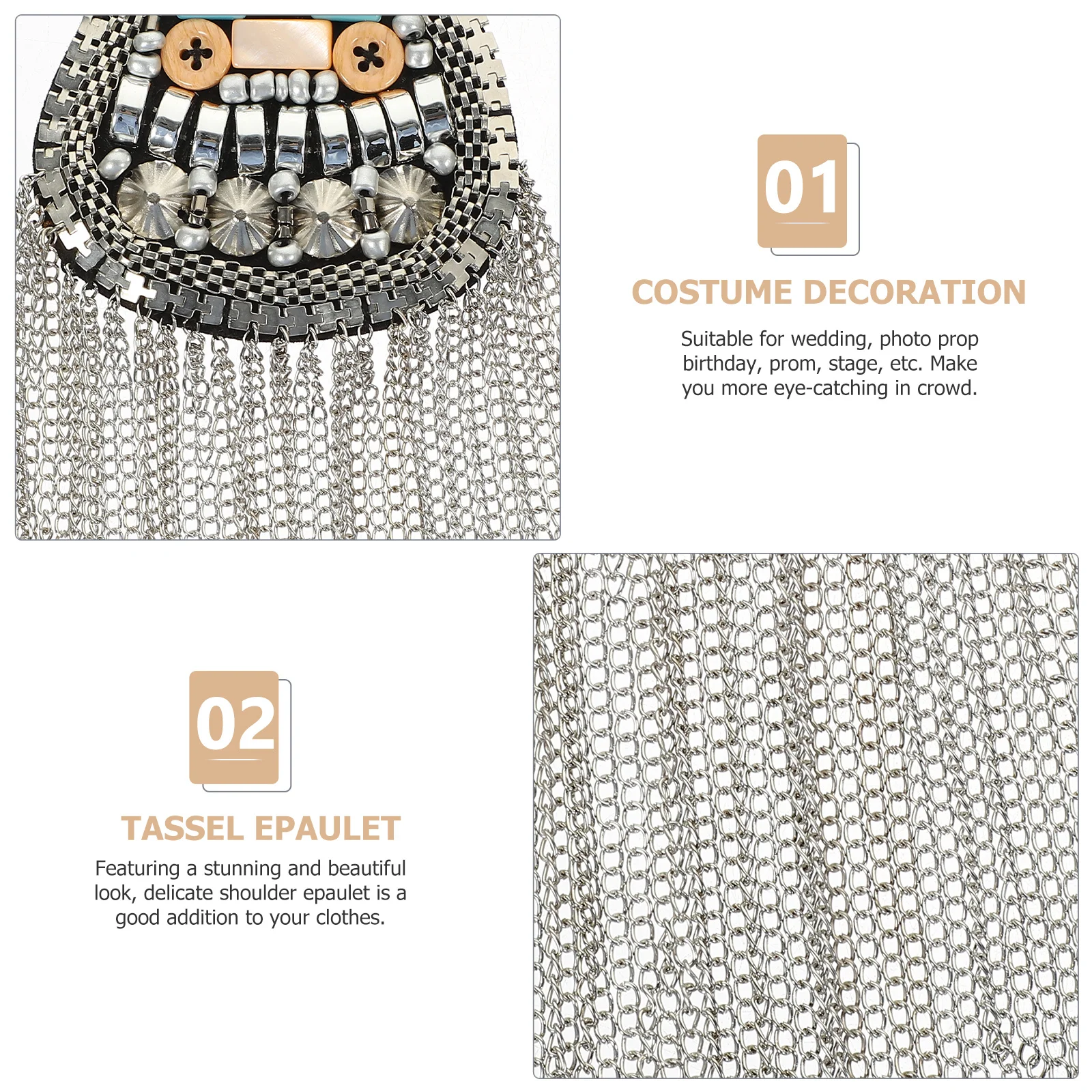 2 قطعة الكتفيات شرابة الأحجار الكريمة الاصطناعية الكتف مجوهرات للنساء الرجال زي موحد شارة الكتفية يزين الملابس