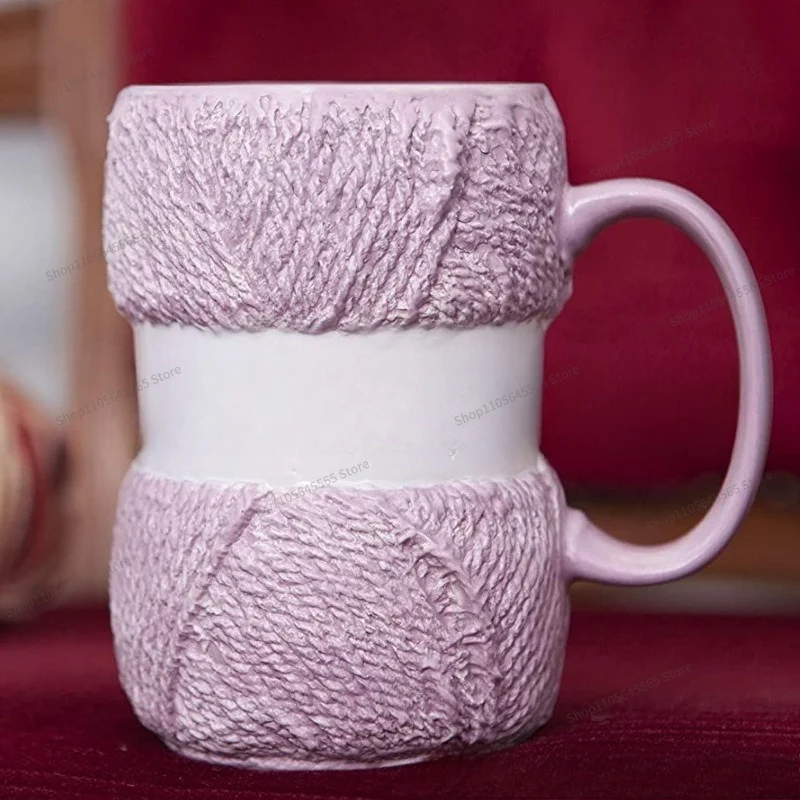 Knitted gift mugs, colorful wool dumpling mugs, Christmas birthday or Mother's Day gifts