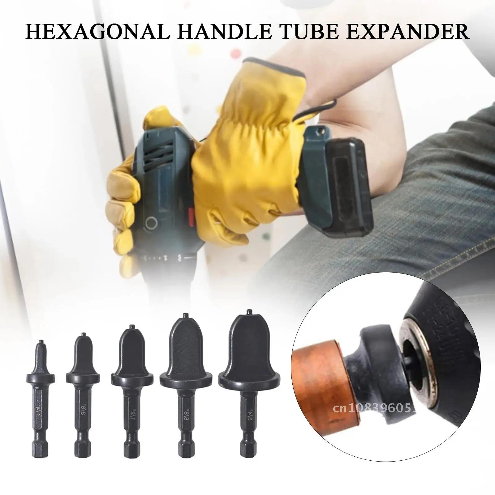 

Copper Pipe Reamer 5pcs Hexagonal Handle Pipe Expander Tool Set 1/4” 3/8” 1/2” 5/8” 3/4” Air-conditioning Pipe Expander