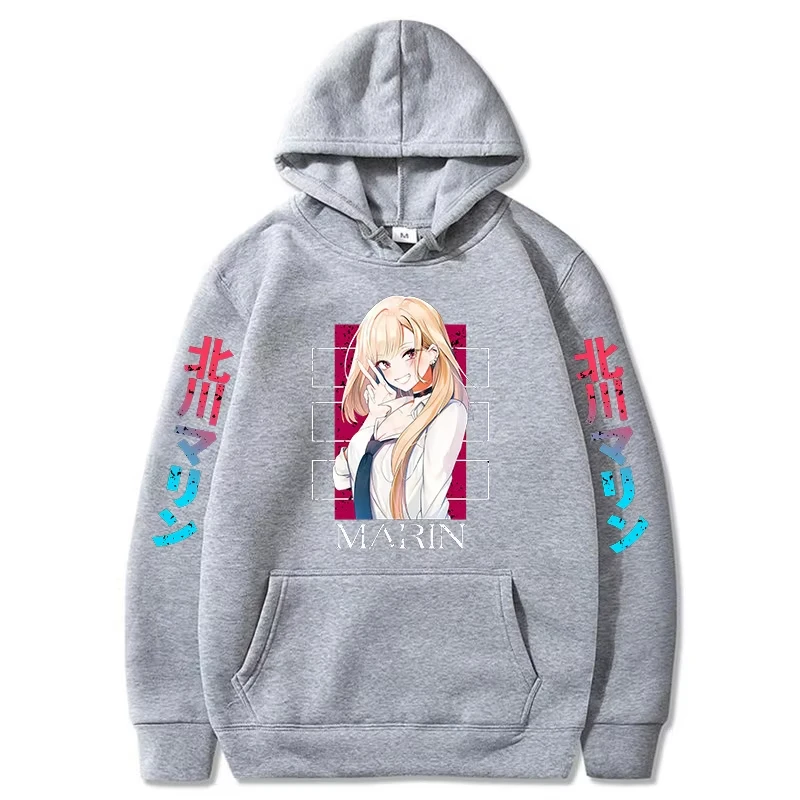 My Dress-Up Darling Anime Pullover Marin Kitagawa Cute Printed Hooded Men Women Trendy Hoodies Prevalent Streetwear Sweatshirt