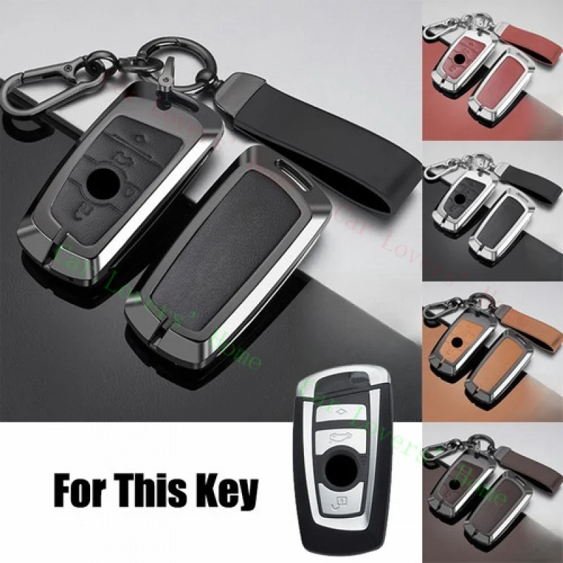 

A++Zinc Alloy Leather Car Key Case Cover For BMW M5 F15 5 6 7 X2 M5 X4 X5 F10 F30