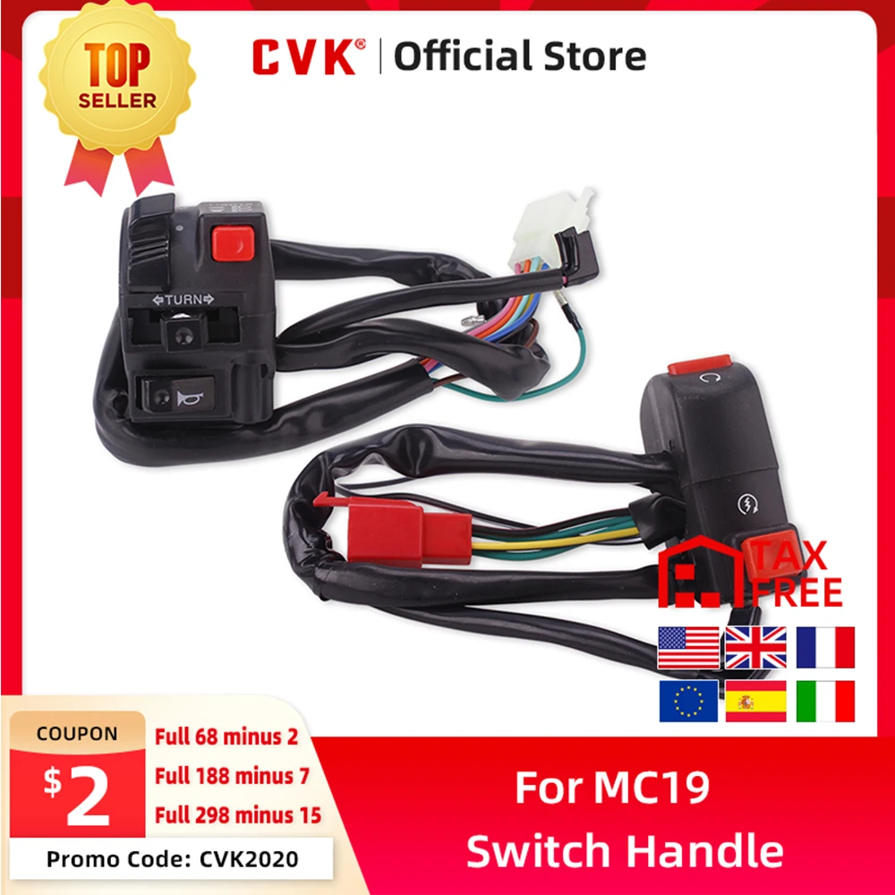 CVK Headlight Left Right Turn Signal Horn Lgnition Start Switch handle Button Assembly For HONDA CBR250 CBR250RR CBR MC19 MC22