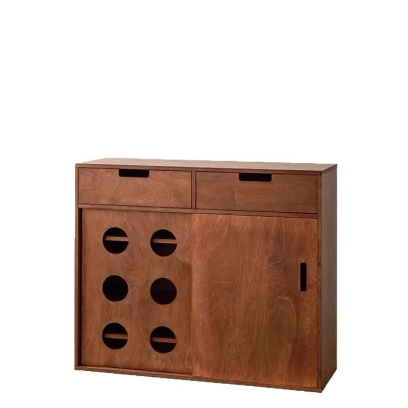 

Nordic medieval Carmen entrance shoe cabinet side solid wood living room storage simple dining side retro TV cabinet storage