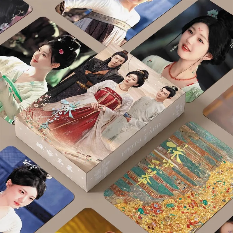 55 Pcs/Set Drama The Story of Pearl Girl Laser Lomo Card Su Muzhe, Yan Zijing Starring Characters Photo Cards Fans Gift