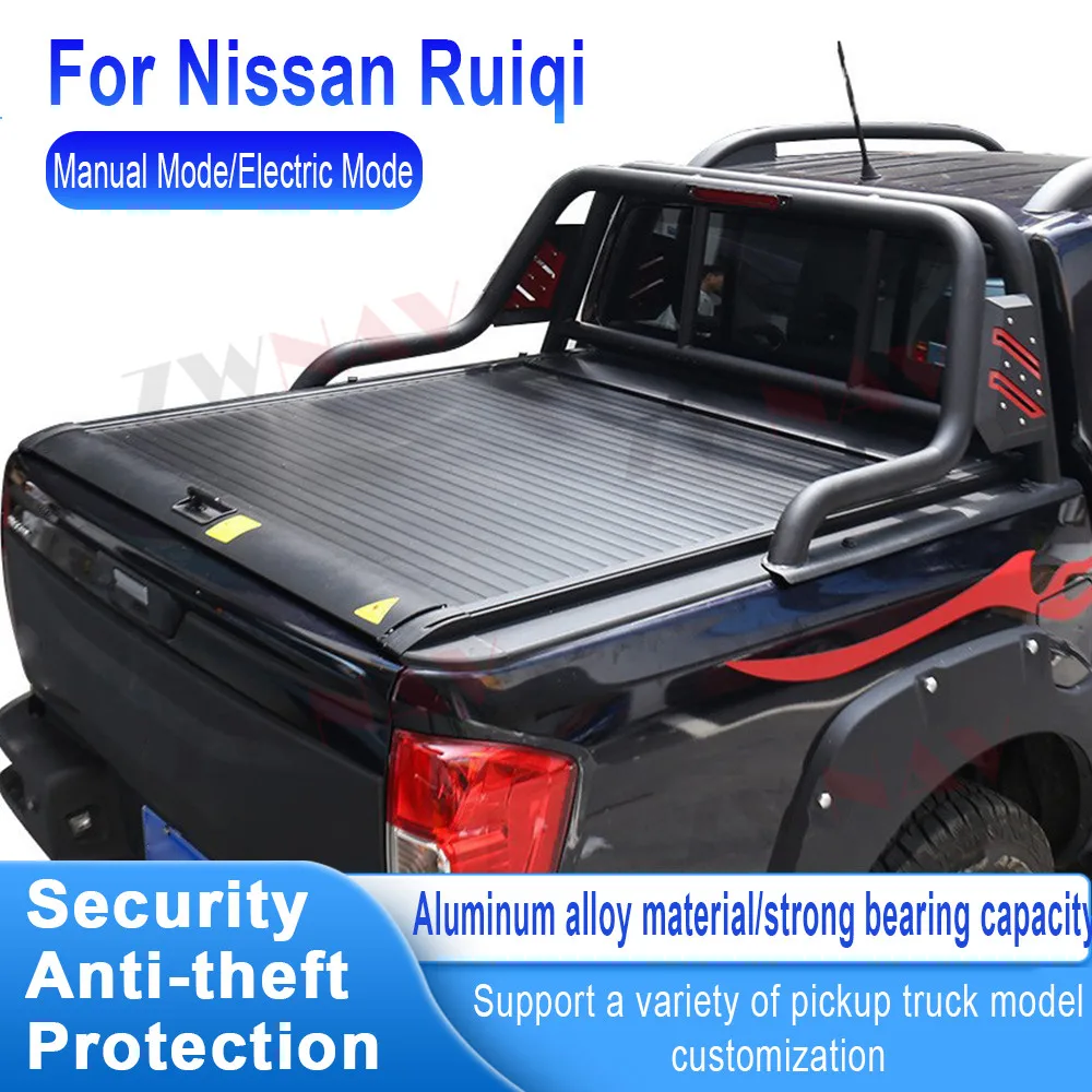 Car Trunk Lids For Nissan ruiqi 6 yufeng p16 Pickup Bed Tonneau Cover Retractable Roller Shutter Tail Box Cover Accessory