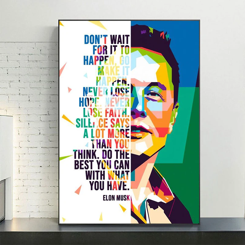 modern art inspirational Elon Musk Poster HD Print Canvas Printing Modern Art Poster, Suitable for Home Wall Decoration Cuadros
