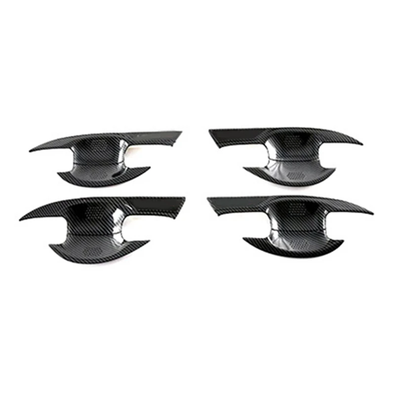 ABS Carbon Fiber Outside Door Handle Cover Bowl Trims For Lexus NX260 NX 260 350H 2022 Car Sticker Exterior Accessories