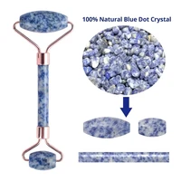 Set de Jade Moteado Azul y Blanco para Lifting Facial