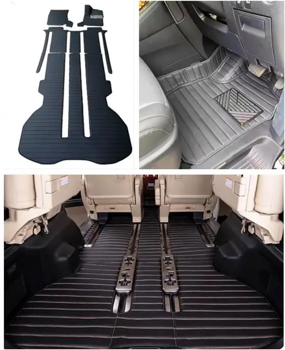 

Custom full set car floor mats for Right hand drive Toyota Vellfire 2026-2002 7 8 seats waterproof carpets for Vellfire 2024