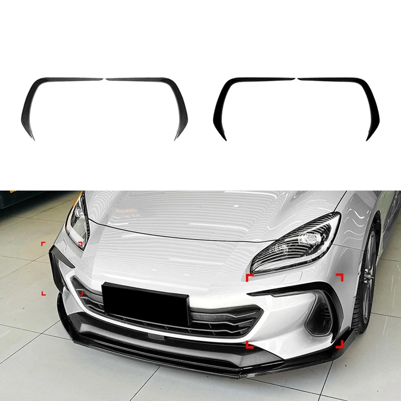 Car Front Bumper Spoiler Splitter Cover Fog Light Trims Canard For Subaru BRZ 2021-2024