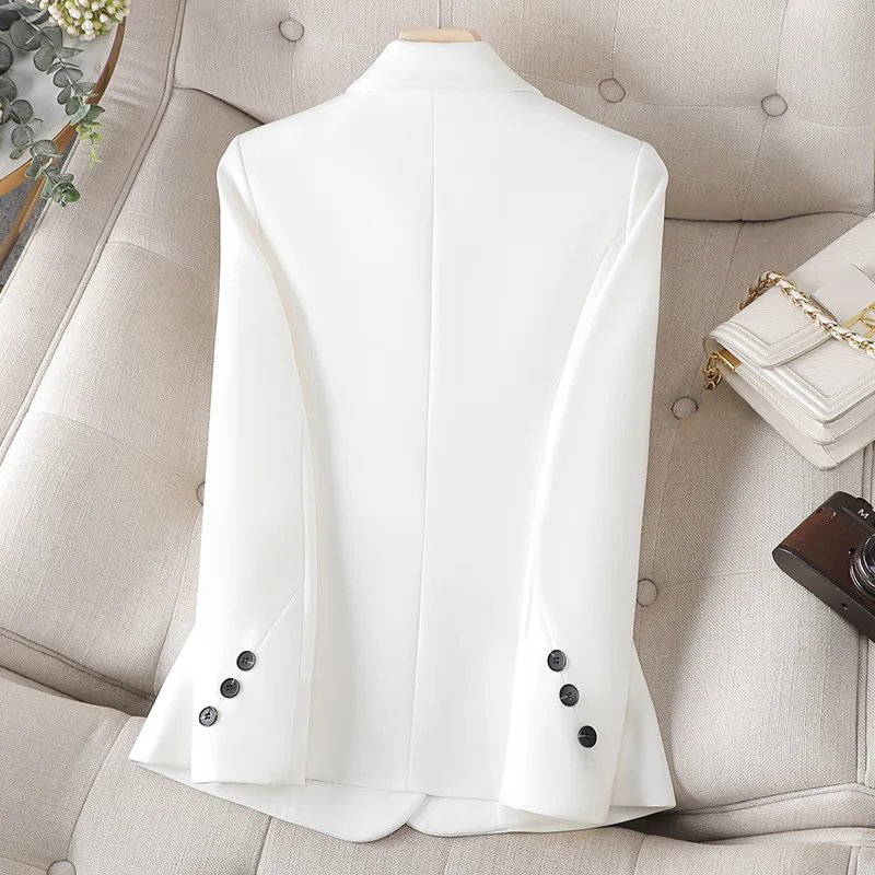 Neue Blazer Frauen Koreanische Frühling Herbst Schlank Business Blazer Damen Mäntel Büro Blazer Mantel Lässig Weiß Schwarz Langarm Anzüge