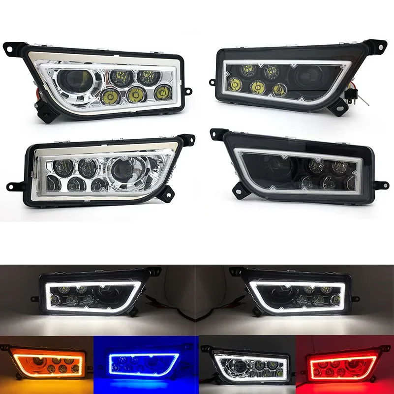 

2 PCS ATV UTV Polaris General 1000 Led Headlighs for Polaris RZR XP1000 / Turbo LED Replacement Headlight High Low Beam Kit.