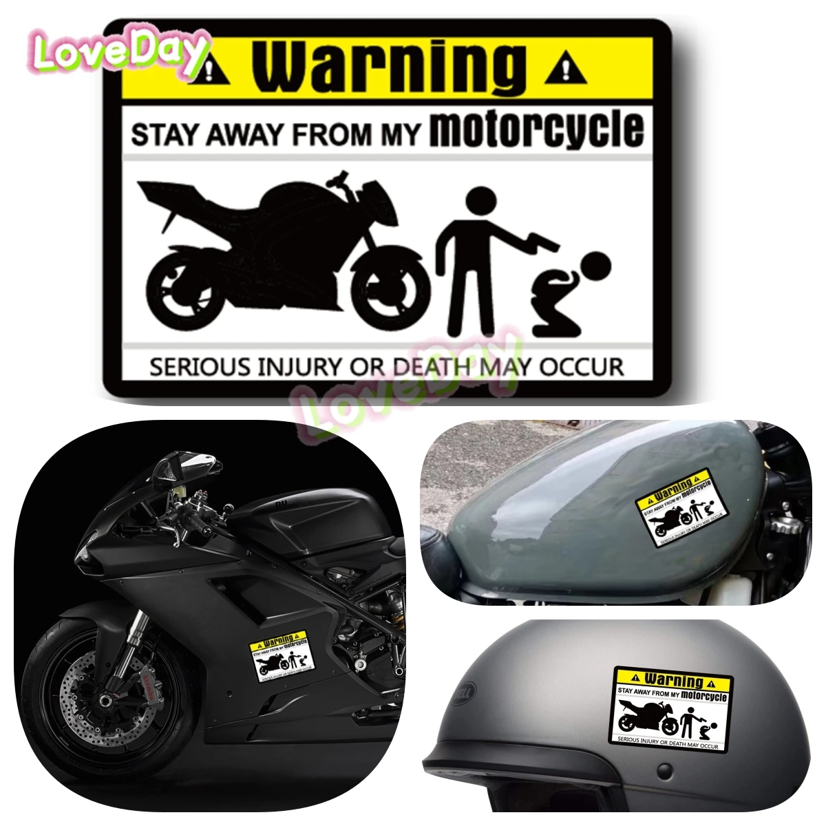 Stay Away From My Motorcycle Dont Touch Warning Mark Sticker Funny Motorcycle Decals Car Sticker Vinyl