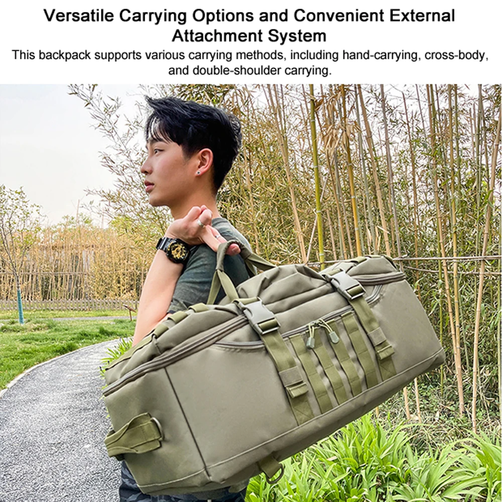 Outdoor Traveling Bag Large Capacity Camping Backpack Waterproof Duffel Bag 56-75L Outdoor Activities Sports Hiking Storage Bag