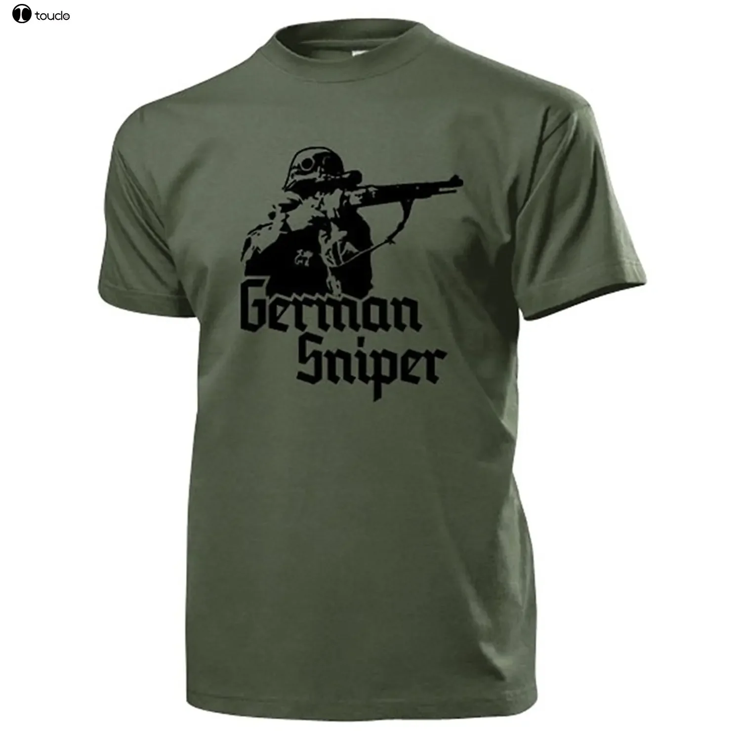 New Brand Cheap Sale 100 % Cotton German Sniper Rifle 98k K98 Target Telescope Soldier Elite Militaria Graphic Shirts