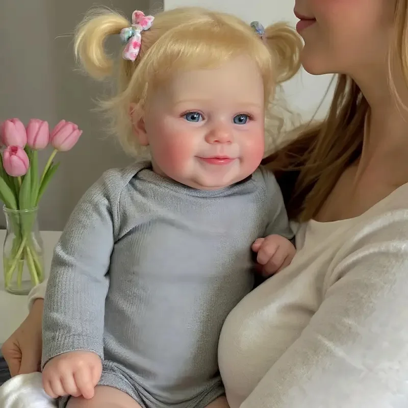 NPK 20 بوصة مادي تولد من جديد طفلة دمية كاملة الفينيل اليدوية جودة عالية مع طلاء ثلاثية الأبعاد الأوردة المرئية لعبة حمام مقاومة للماء