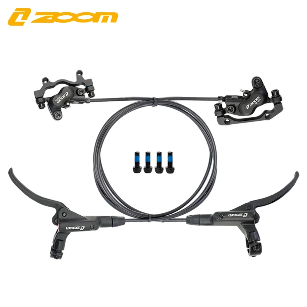 ZOOM HB-876 4 Pistons Bicycle Hydraulic Brake Mountain Bike Disc Brake Front 800mm/rear 1400mm  Mtb Brakes Hydraulic Set