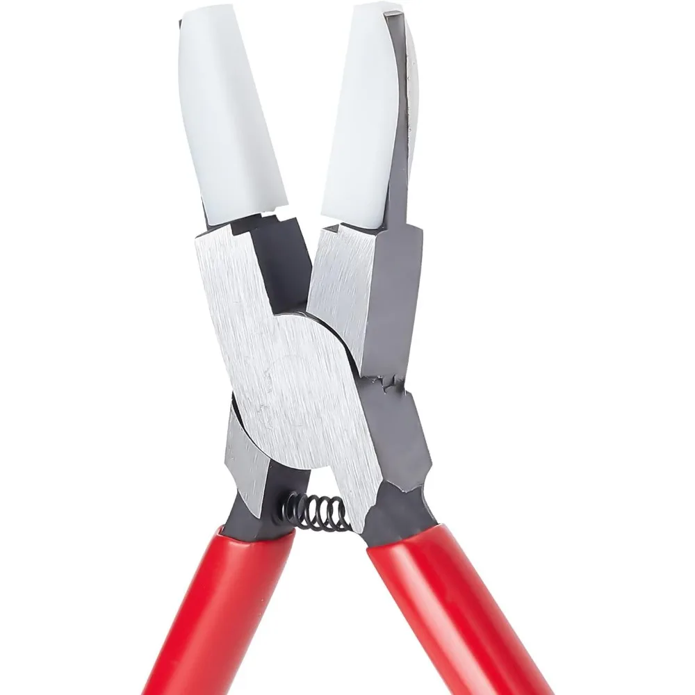 

5.59Inch Rubber Flat Nose Pliers Double Nylon Jaw Mini Precision Plier Wire Beading Jewellery Tools for Jewelry Making Repair