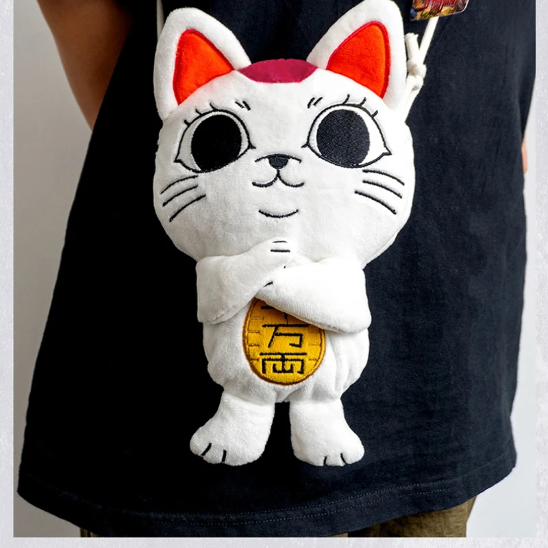 

In Stock Dandadan Turbo Granny Peripheral Lucky Cat Plush Backpack Decoration Collection Crossbody Bag Cute Wear Birthday Gift