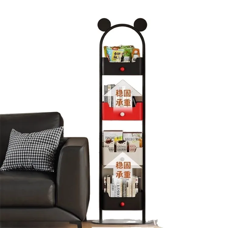 

Household children's bookshelf, living room corner wrought iron locker display cabinet storage invisible