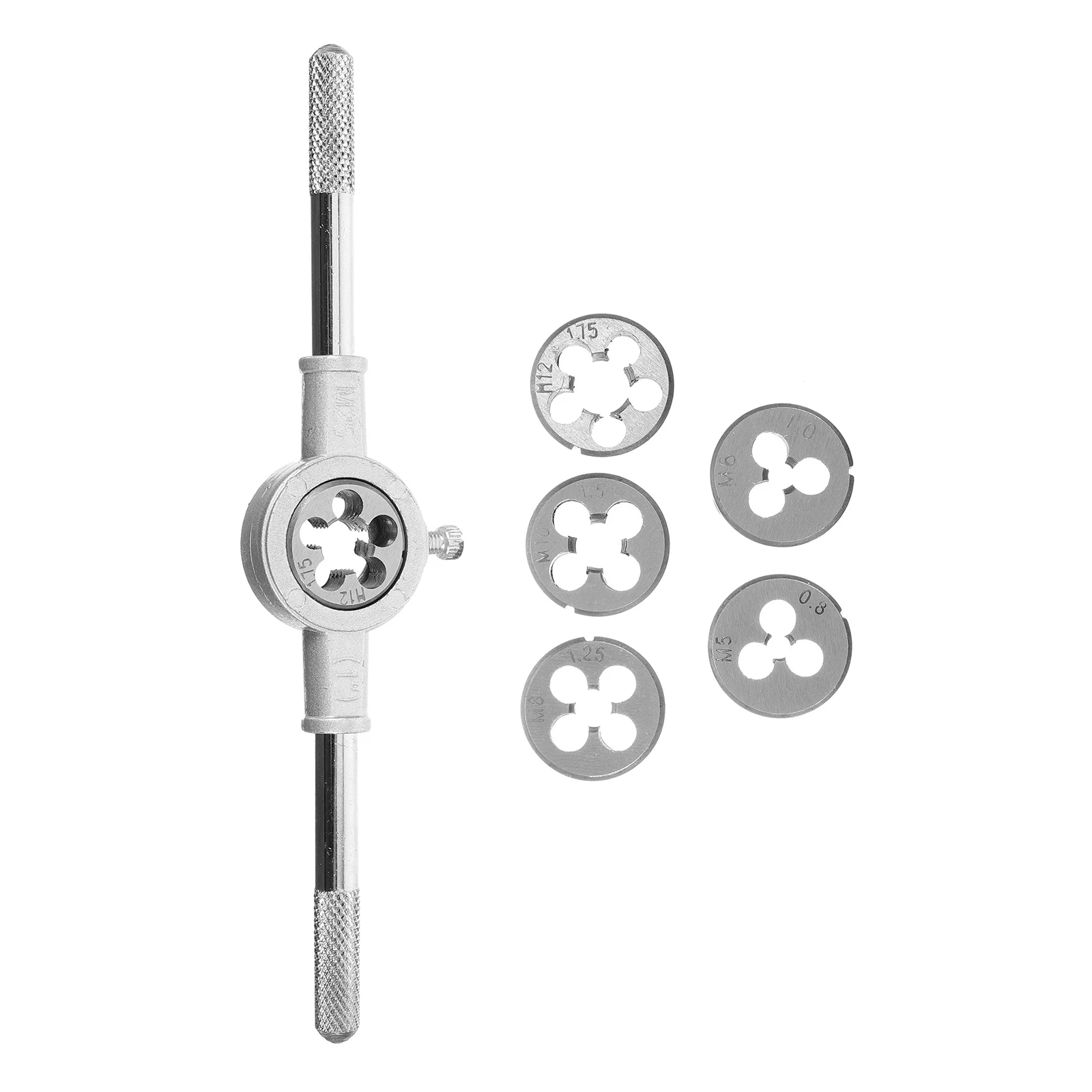 1Set Tap Die Set Stainless Steel Rethreading Tool Kit M5 M6 M8 M10 Thread Cutting Wrench Die and Tap Set Threading Tool